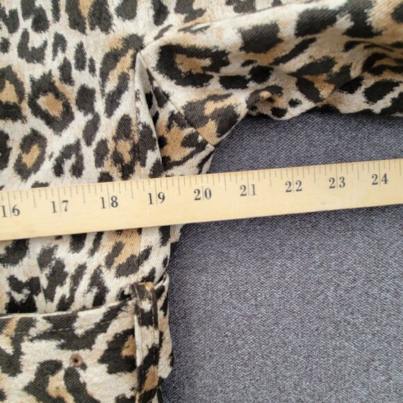 J Crew Collection XS Leopard Animal Print Short Belted Trench Coat BK634 - Picture 9 of 10